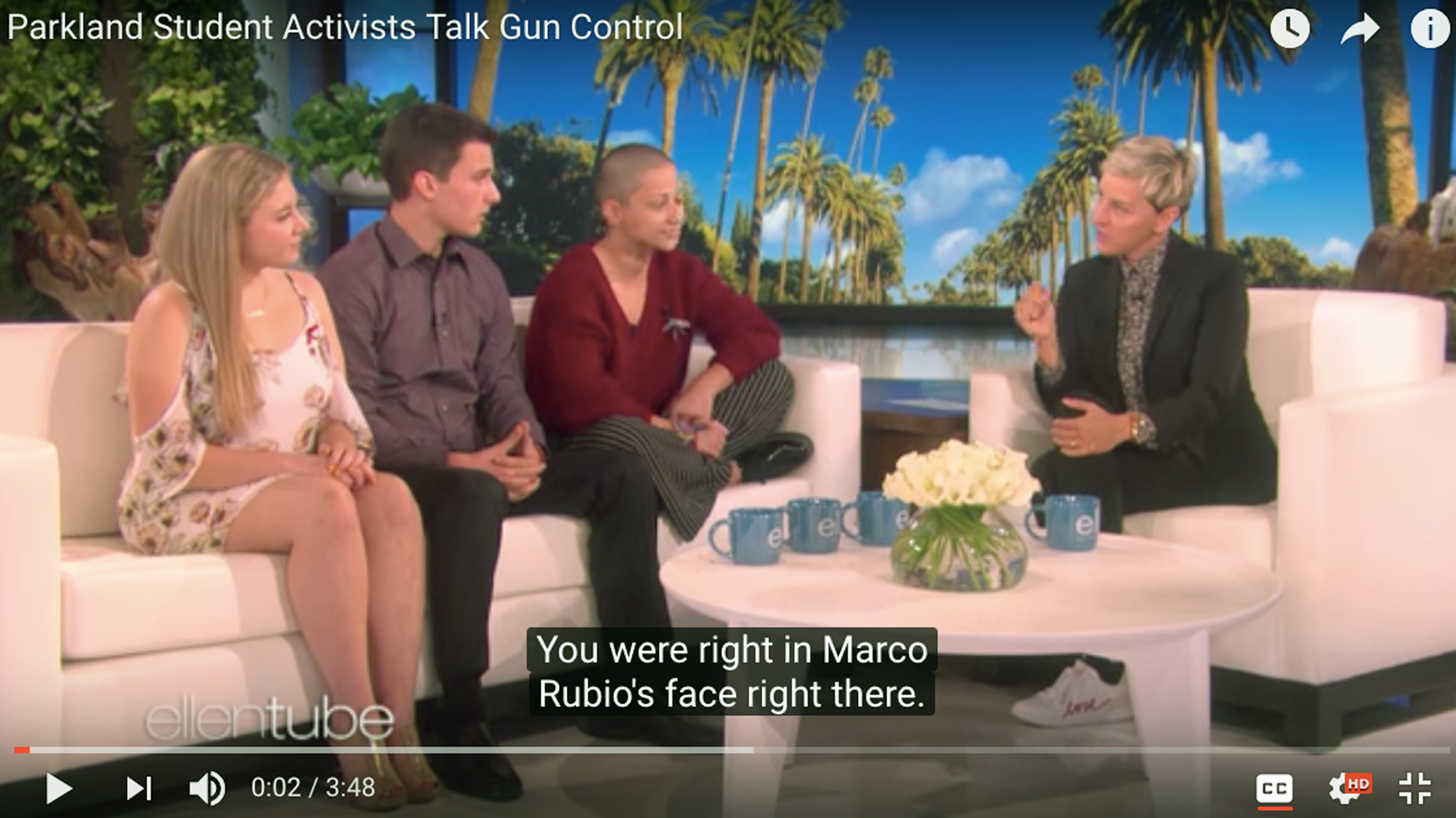 look at Ellen's shoes